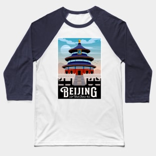 Beijing China Vintage Travel and Tourism Print Baseball T-Shirt